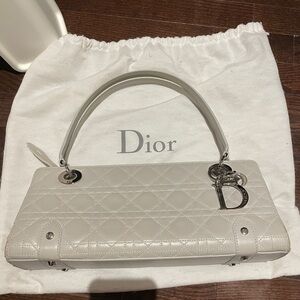 Dior Cream Quilted Shoulder Bag